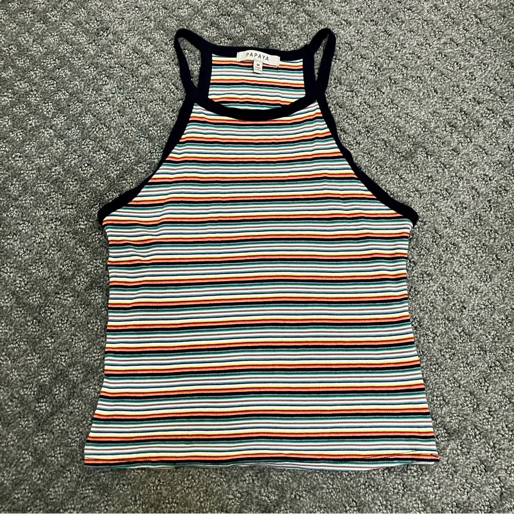 Papaya Women's Colorful Striped Tank Top